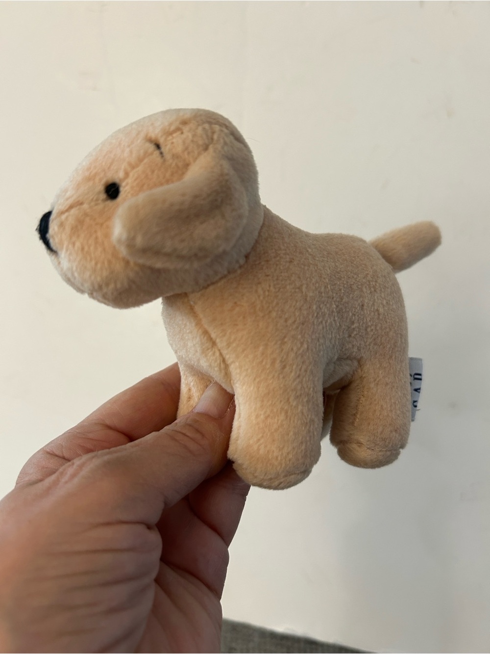 Vintage Baby GAP tan dog plushie name Jimmy